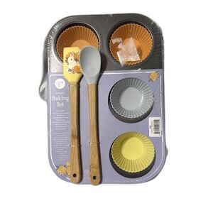 Easter 9 pc Baking Set Muffin pan Spatula Spoon Muffin liners